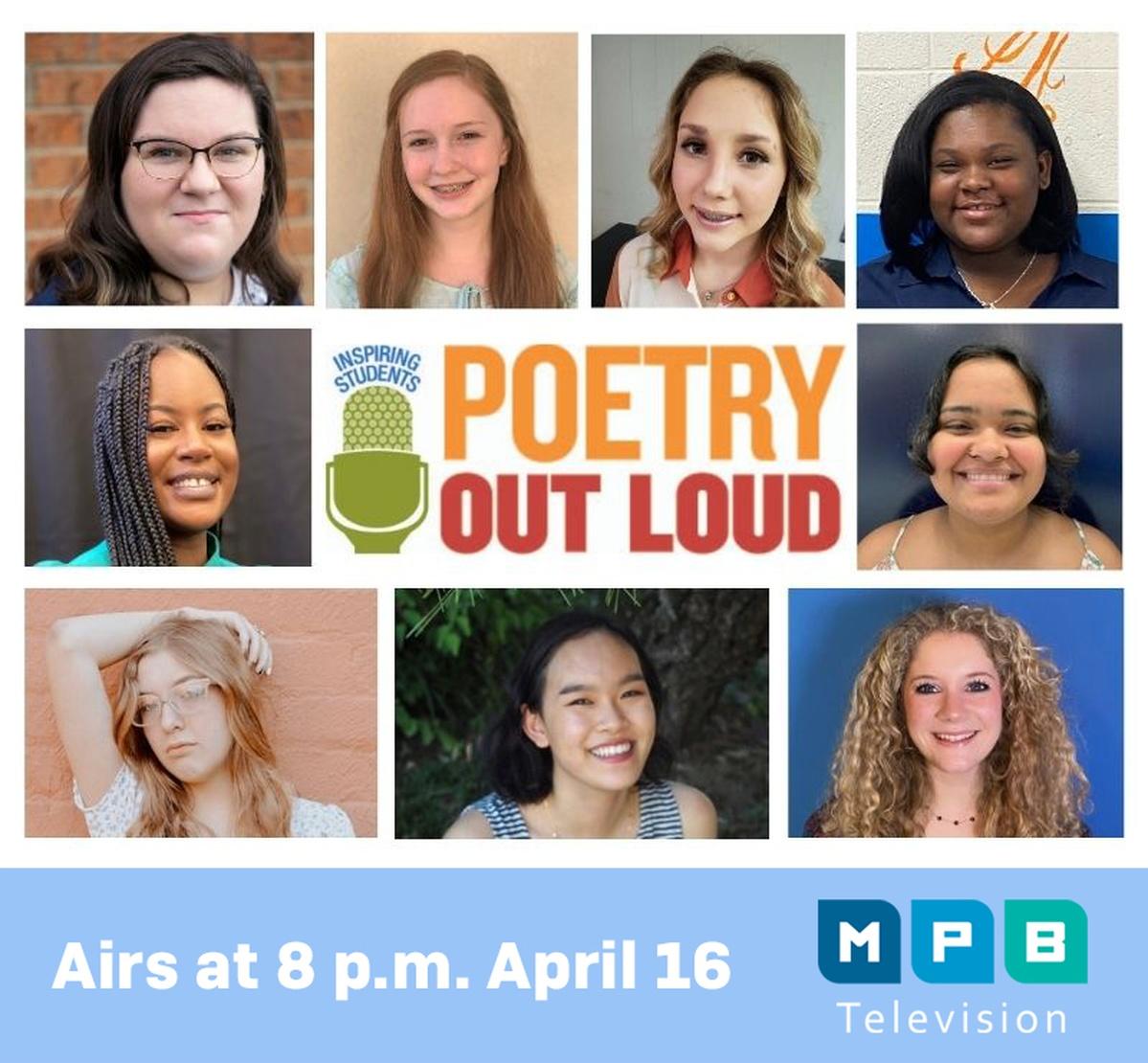 2021 Mississippi Poetry Out Loud contest airs April 16 at 8 p.m. on MPB